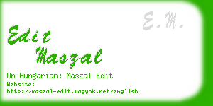 edit maszal business card